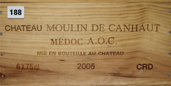 A box of 6 bottles of Medoc 2005